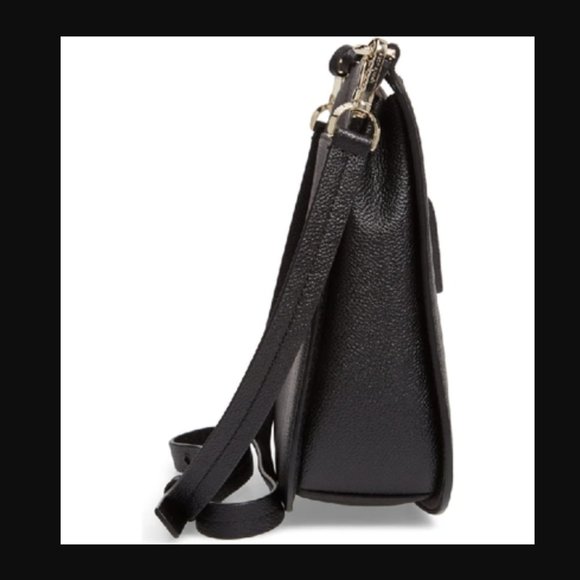 BNWT Kate Spade New York Margaux Large Black Leather Cross Body Bag MSRP $258.00 - Picture 4 of 12